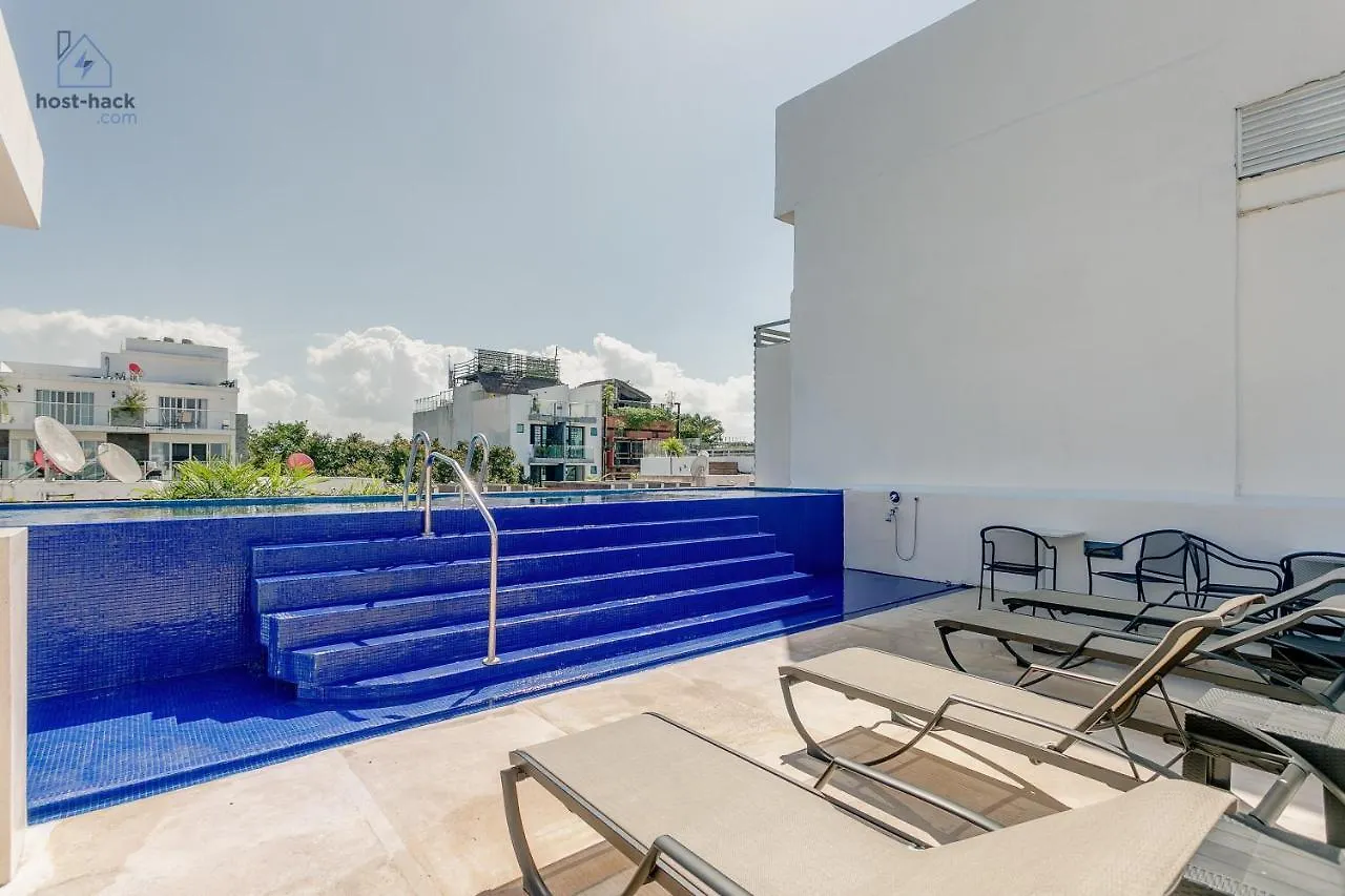 Peaceful Rooftop With Pool Close To The 5Th Avenue - Danzamar 8 Playa del Carmen Apartmán